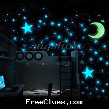 Shopclues Magic Radium Glow Stars Sky For Kids Room Ceiling