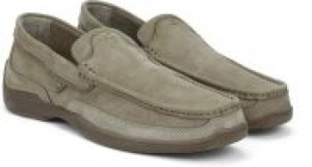 Woodland Leather Loafers For Men (Khaki 